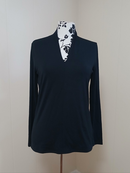 Talbots Tops - TALBOTS Black Long Sleeve V-Neck Top